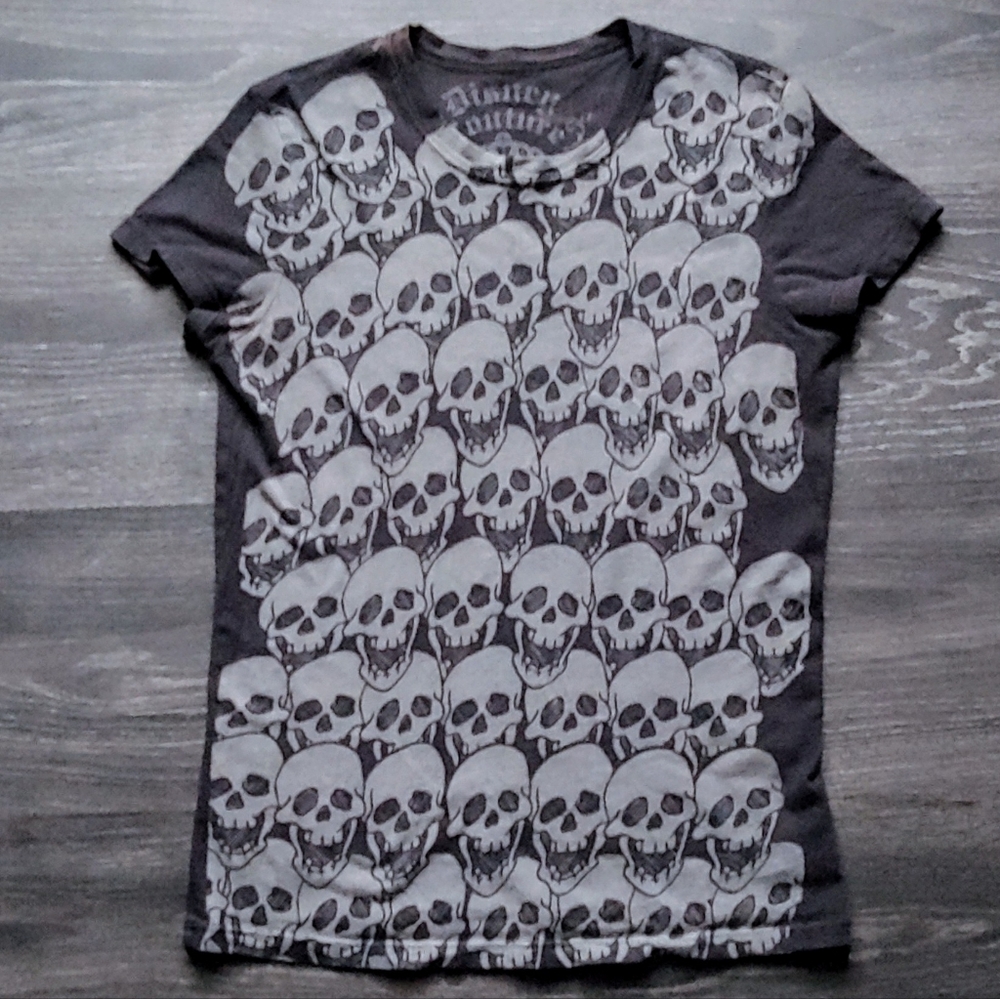 Rare Vintage Y2k Disney Couture skulls tee